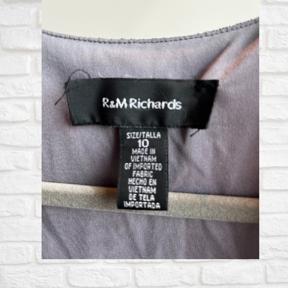 R&M Richards Women's Metallic Two-Piece Jacket Dress, Silver, Size 10 - Picture 2 of 6